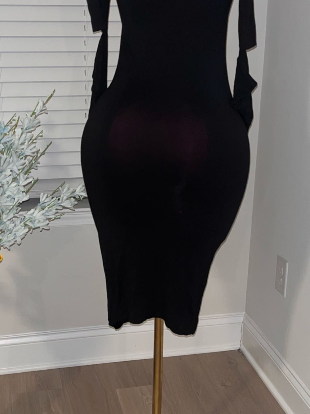 Better Be Black Midi Dress Cutouts - Picture 2 of 11